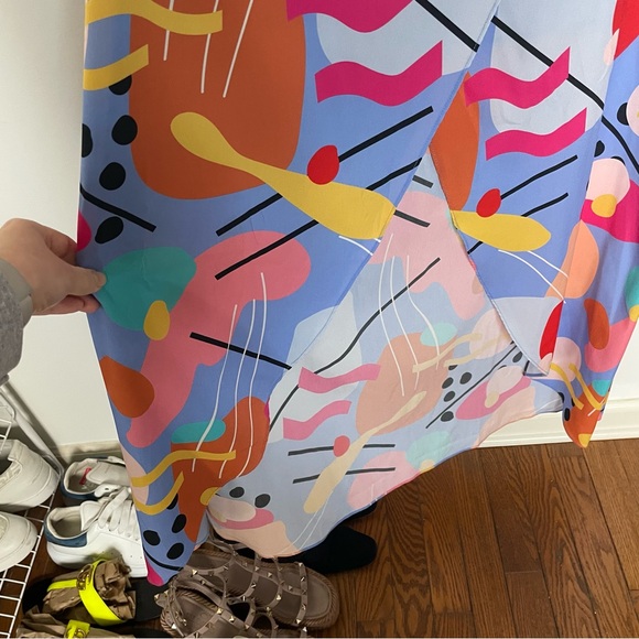 CROSBY by Mollie Burch Sasha High Low Midi Length One Shoulder Dress \\ 0 - Picture 5 of 11